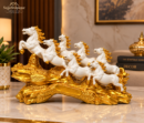 White Gold 7 Horse Showpiece